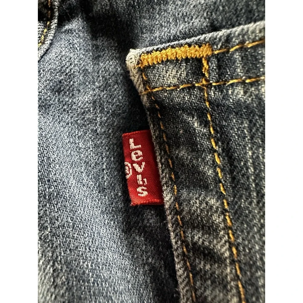 Levis 505‎ Mens 32x32 Jeans Regular Fit Straight Leg Relaxed Dark Wash Denim